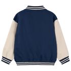 Boys Navy Blue Varsity Jacket, 2, hi-res