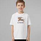 Boys White EKD Logo T-Shirt, 1, hi-res