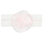 Baby Girls White & Pink Flower Headband, 1, hi-res