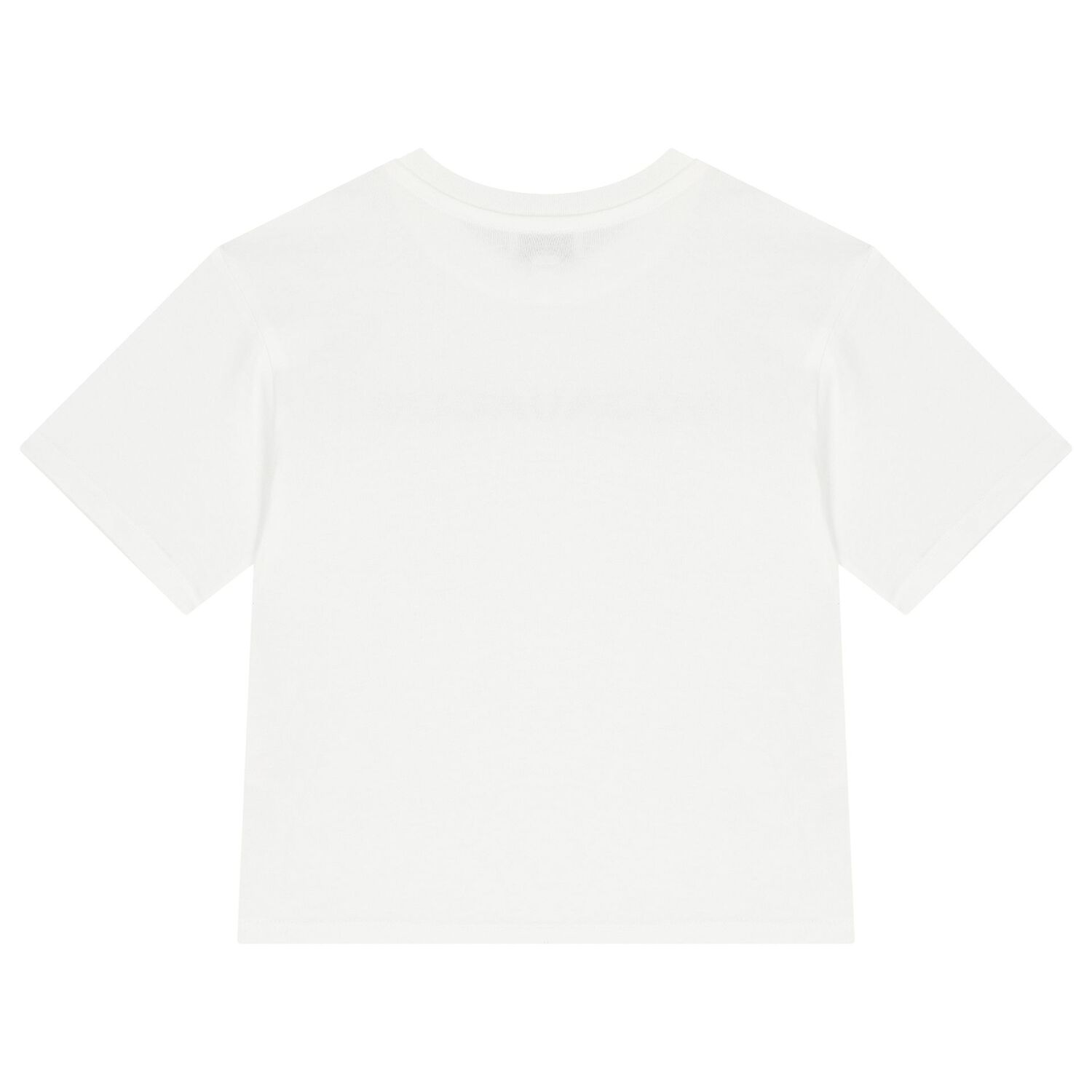 Girls White Logo Rhinestones T-Shirt, 1, hi-res image number null