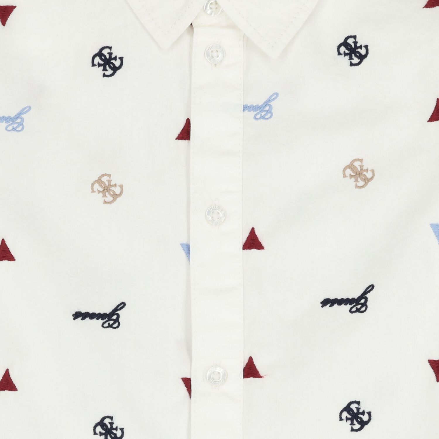Boys White Logo Shirt, 1, hi-res