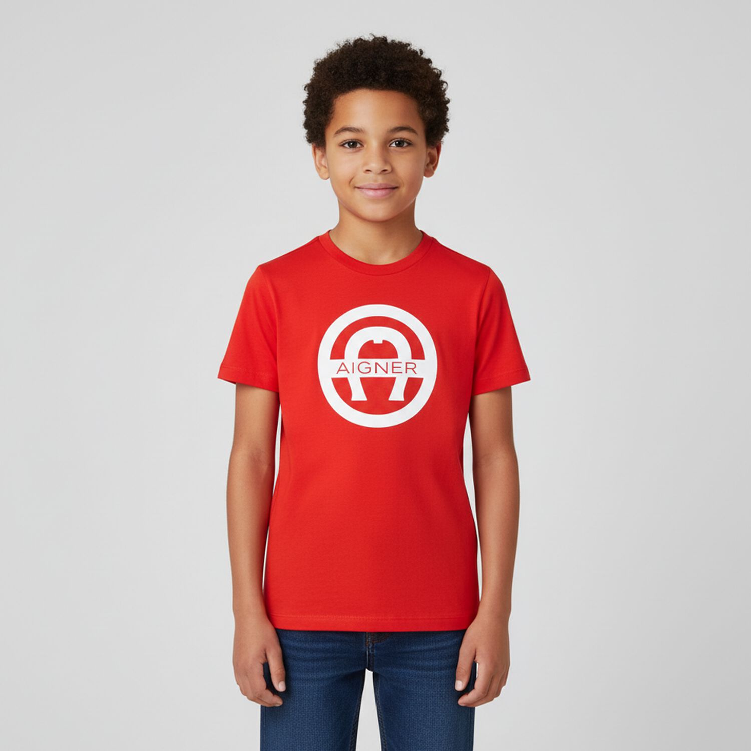 Boys Red Logo T-Shirt, 1, hi-res