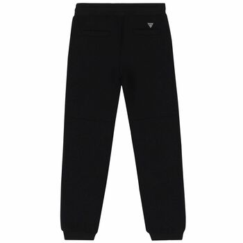 Boys Black & Grey Logo Joggers