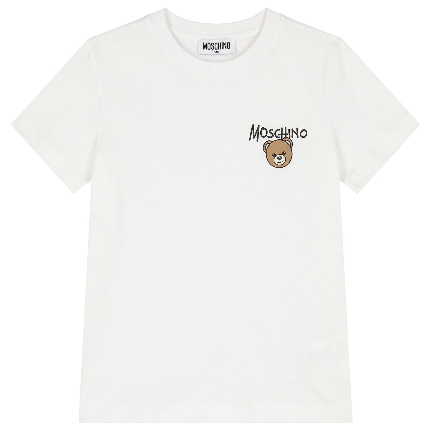 White Teddy Bear Logo T-Shirt, 1, hi-res