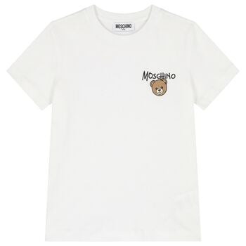 White Teddy Bear Logo T-Shirt