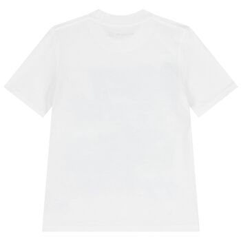 Boys White Sports Car T-Shirt
