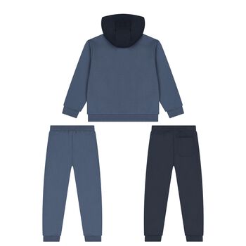 Boys Blue & Navy Blue Tracksuit Set (3 Piece)