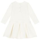 Girls Ivory Flower Dress, 1, hi-res