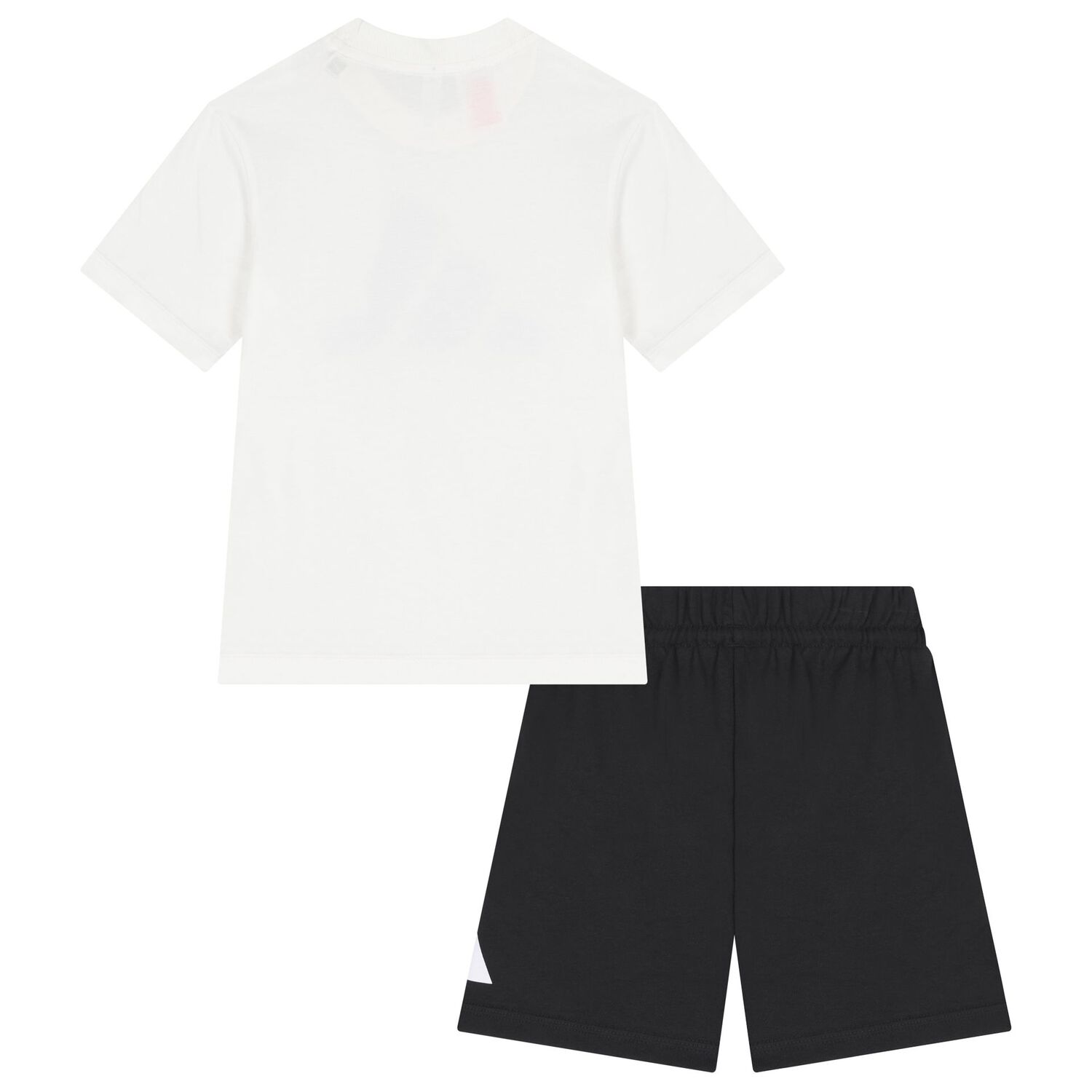 White & Black Logo Shorts Set, 1, hi-res