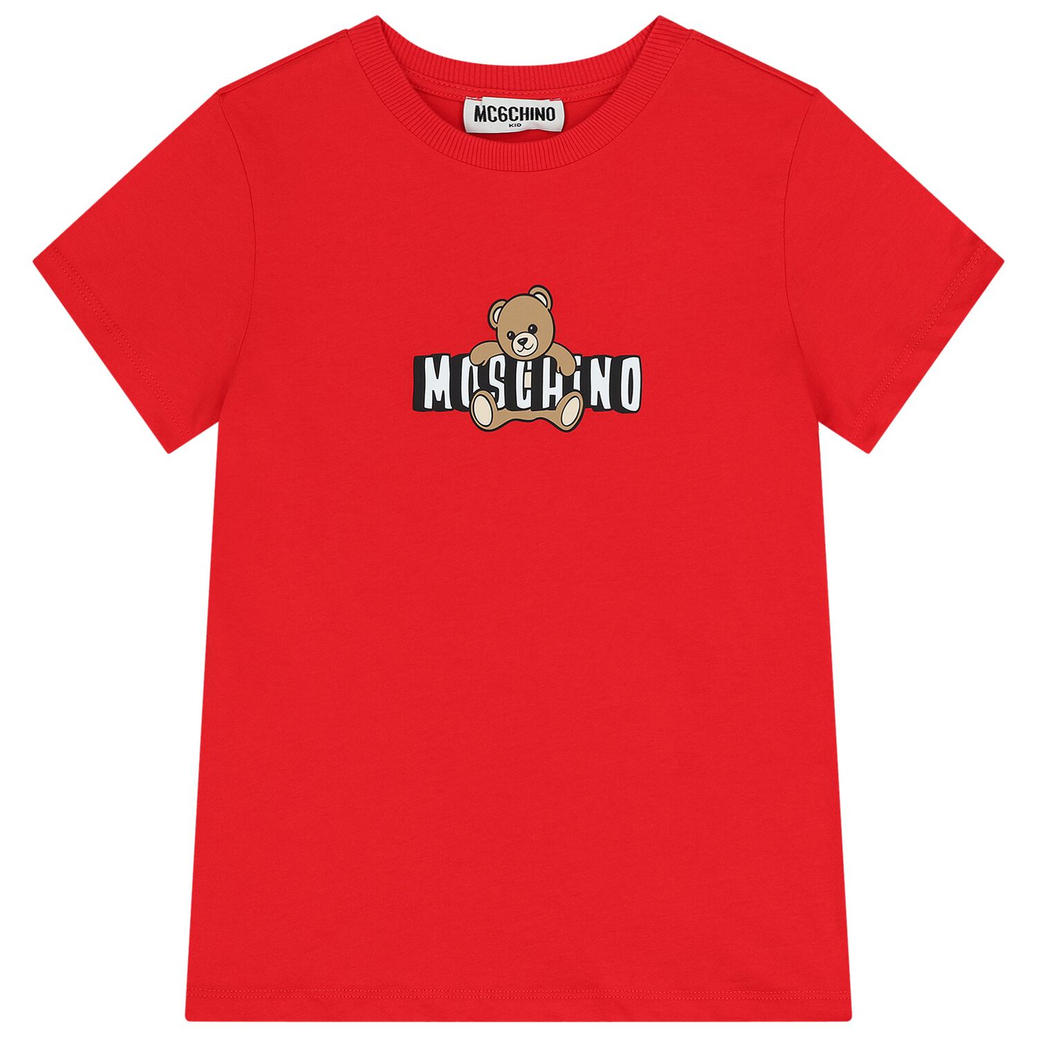 Red Teddy Bear Logo T-Shirt, 4, hi-res