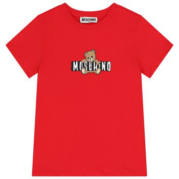 Red Teddy Bear Logo T-Shirt