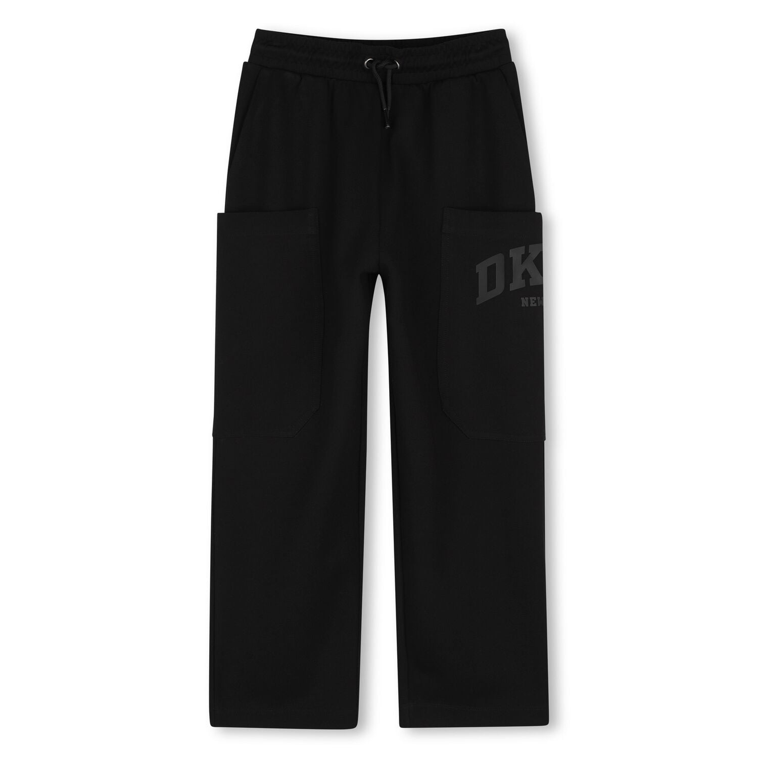 Boys Black Logo Trousers, 1, hi-res
