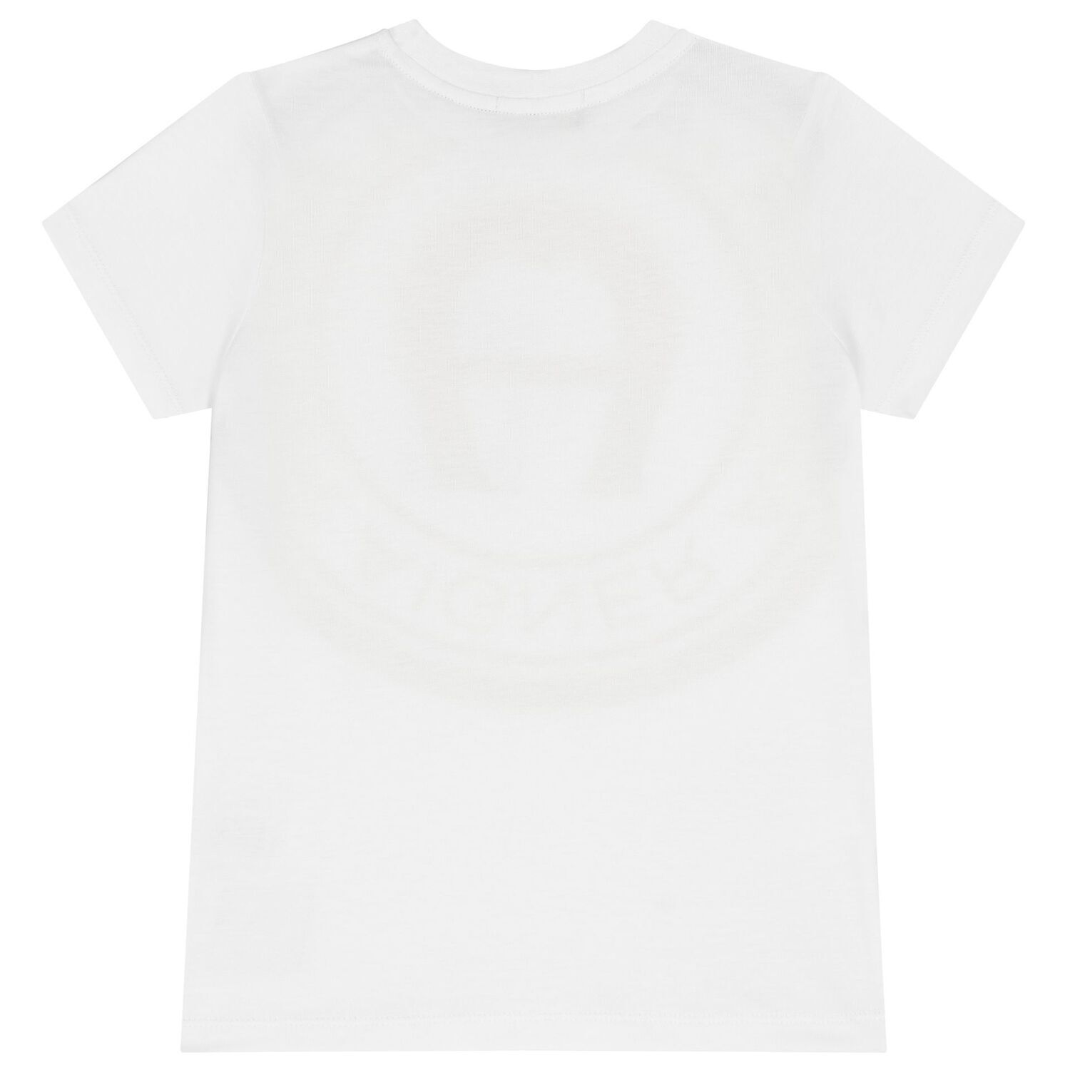 Boys White & Beige Logo T-Shirt, 4, hi-res image number null