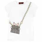 Girls White Bag T-Shirt, 1, hi-res
