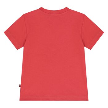 Younger Boys Red Logo T-Shirt