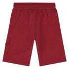 Younger Boys Red Logo Shorts , 3, hi-res