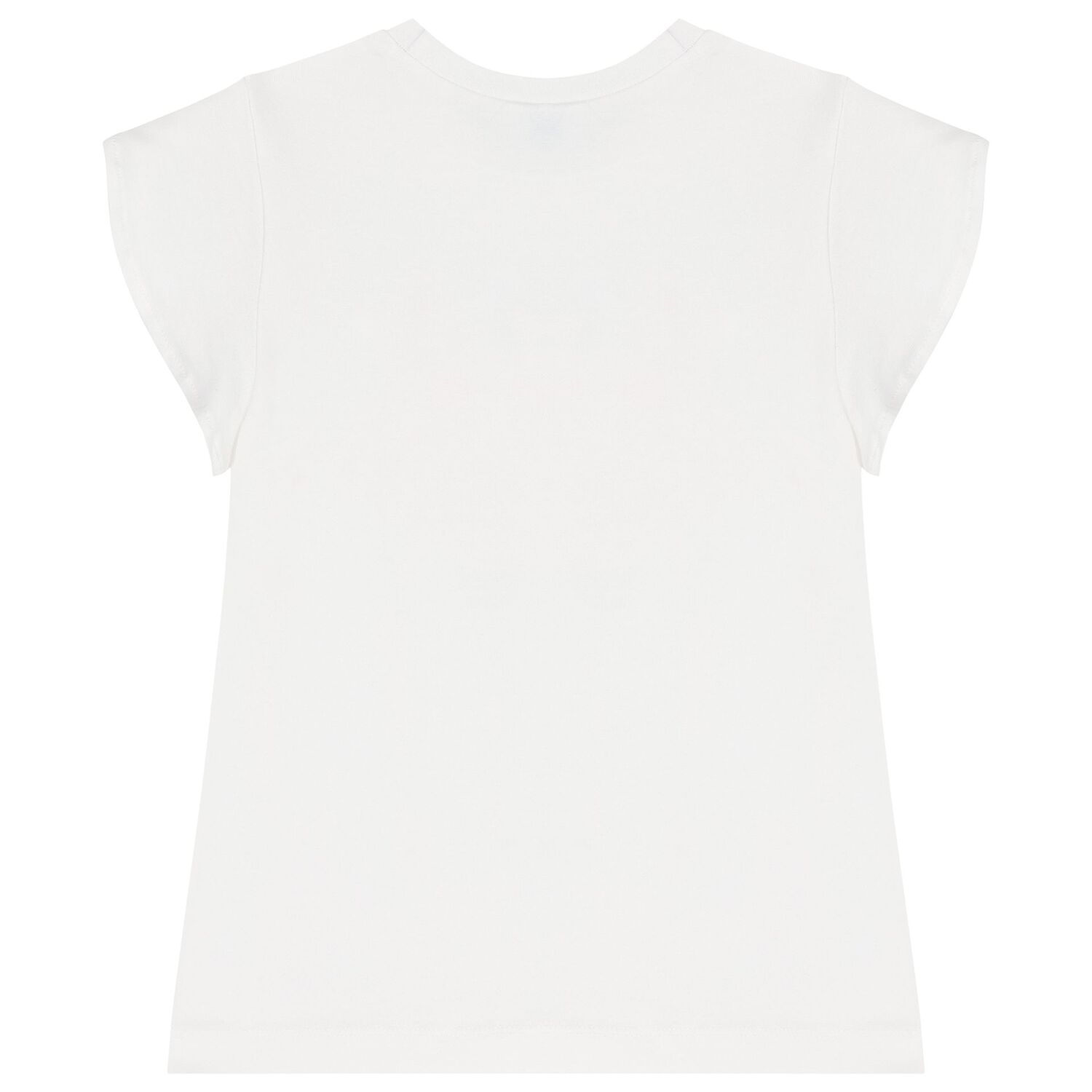 Girls White Embellished T-Shirt, 1, hi-res image number null