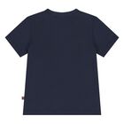 Younger Boys Navy Blue Logo T-Shirt, 2, hi-res