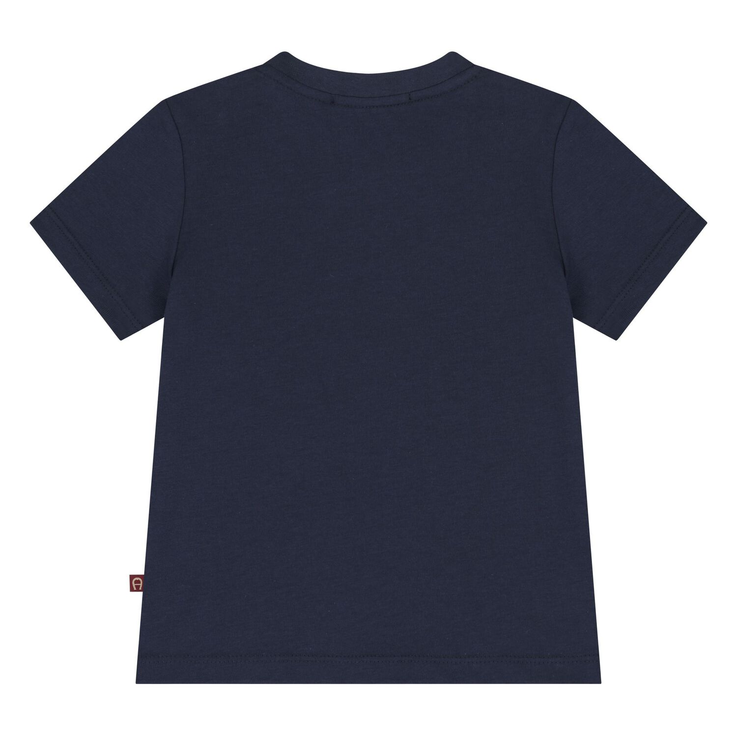 Younger Boys Navy Blue Logo T-Shirt, 2, hi-res
