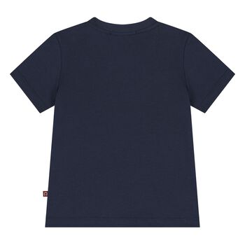 Younger Boys Navy Blue Logo T-Shirt