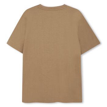 Boys Beige Logo T-Shirt
