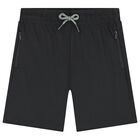Boys Beige & Black Shorts Set , 2, hi-res