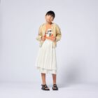 Girls Ivory Logo Pleated Skirt, 1, hi-res