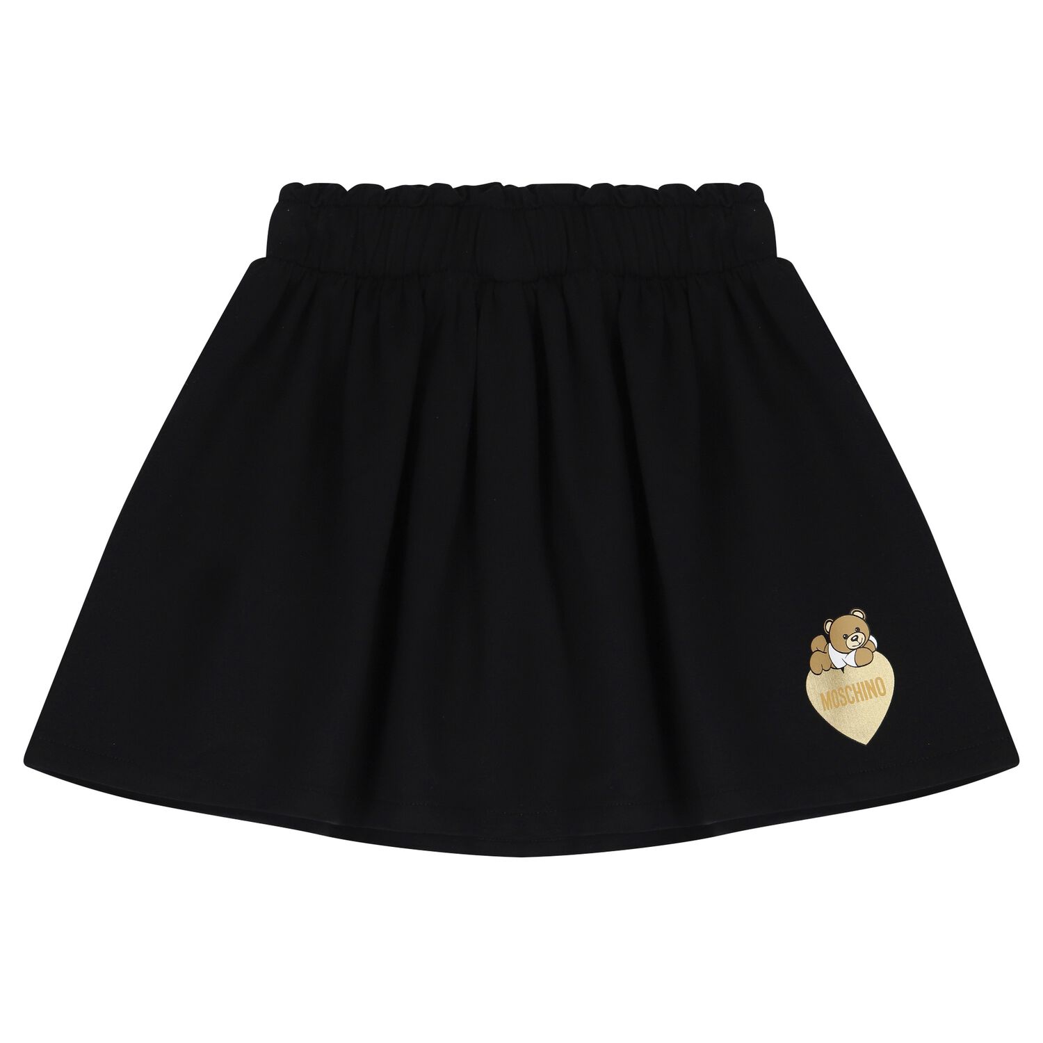 Girls Black Teddy Bear Logo Skirt, 1, hi-res image number null