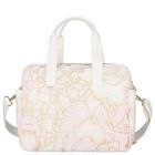 Baby Girls White & Pink Geo Map Changing Bag, 1, hi-res
