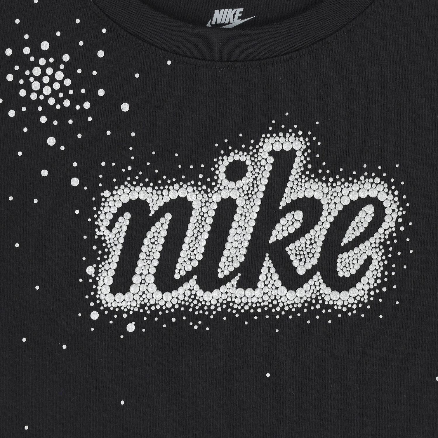 Girls Black Logo T-Shirt, 1, hi-res