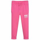 Girls Pink Logo Joggers, 1, hi-res