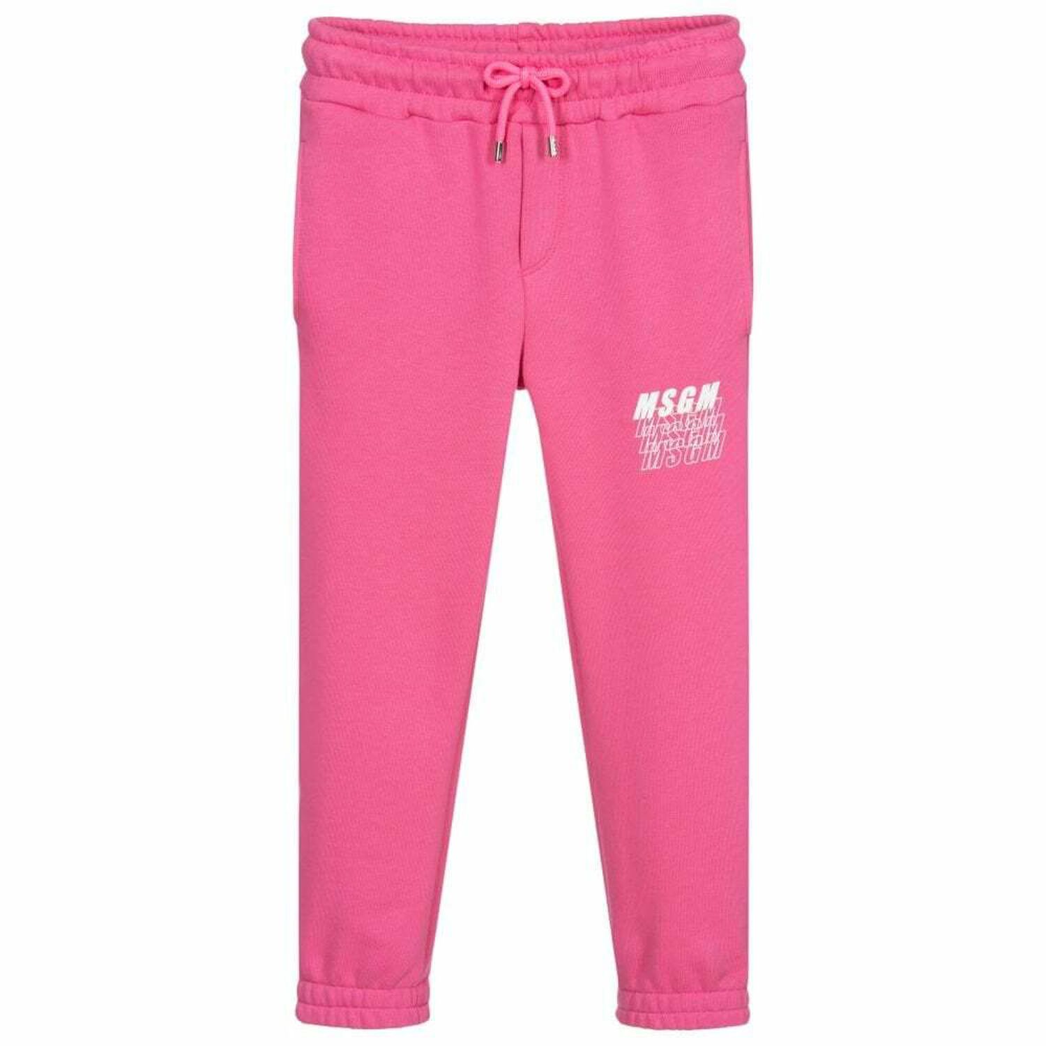 Girls Pink Logo Joggers, 1, hi-res