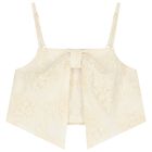 Girls Beige Floral Skirt Set, 1, hi-res