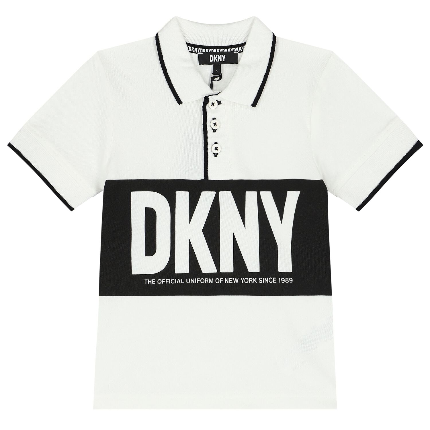 Boys White & Black Polo Shirt, 1, hi-res image number null