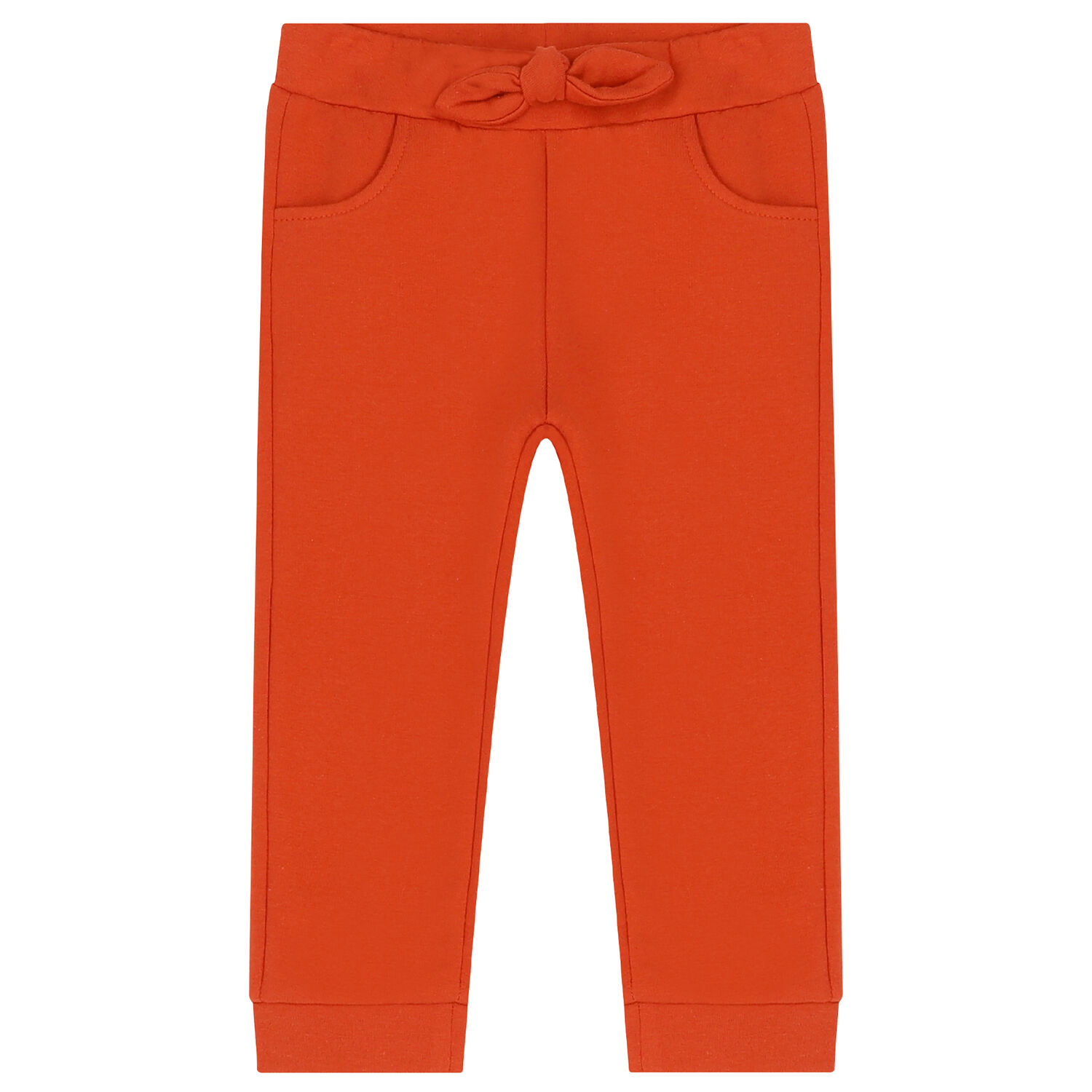 Younger Girls White & Orange Mouse Tracksuit, 1, hi-res