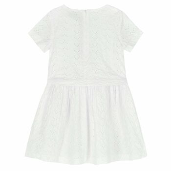 Girls White Logo Dress