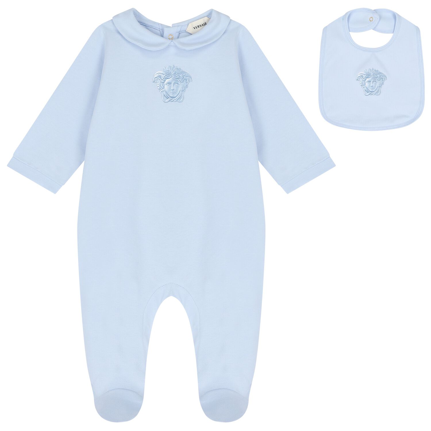 Baby Boys Blue Medusa Logo Babygrow Gift Set, 2, hi-res