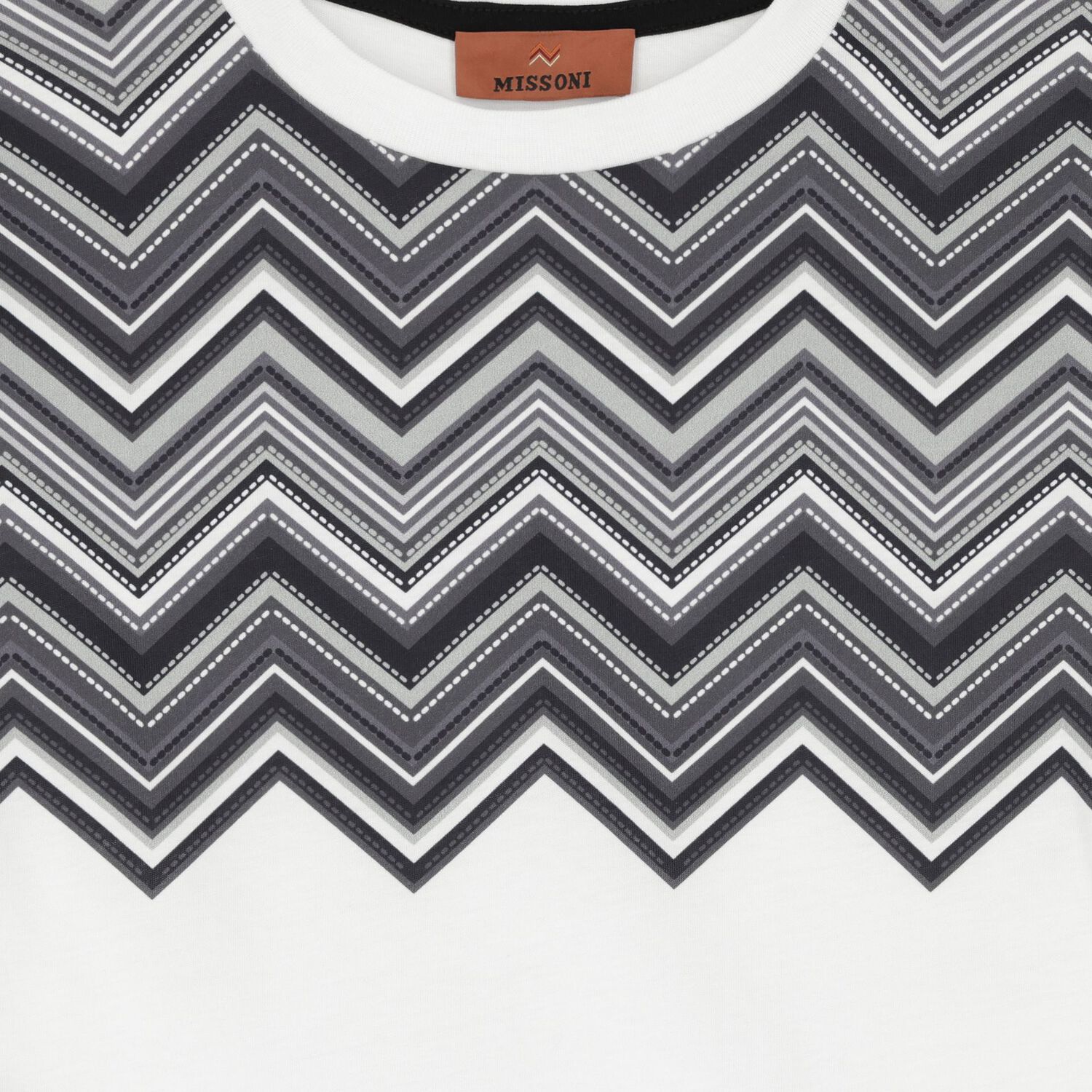 Boys White & Black Zig Zag T-Shirt, 1, hi-res