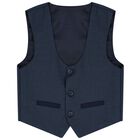 Boys Navy & White Suit Set, 1, hi-res