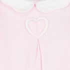 Baby Girls Pink Heart Babygrow, 1, hi-res