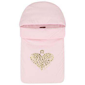 Baby Girls Pink Heart Logo Nest