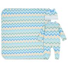 Blue & Yellow Zig Zag Babygrow Set, 2, hi-res