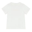 Younger Girls White Logo T-Shirt, 1, hi-res