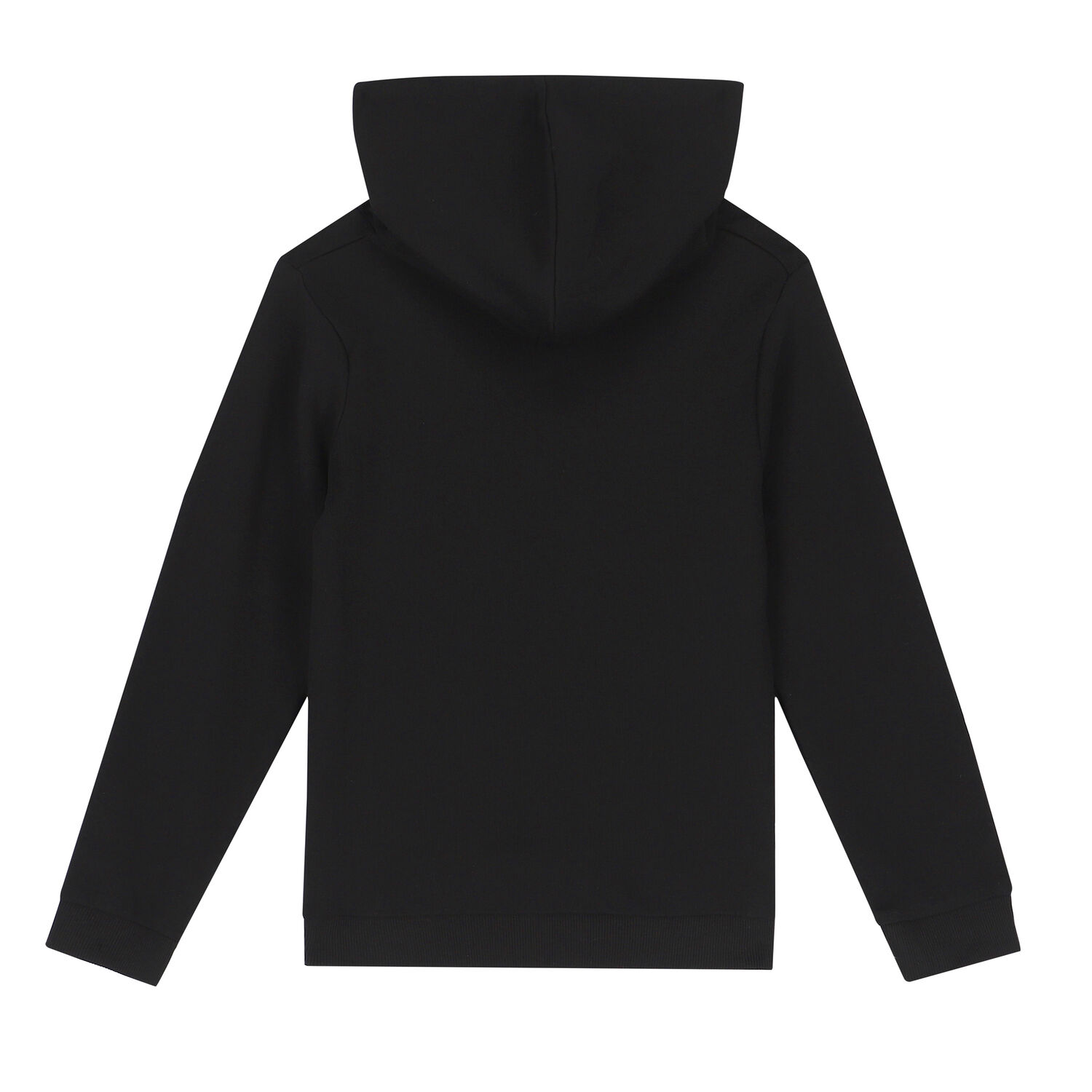 Girls Black Logo Hooded Top, 1, hi-res