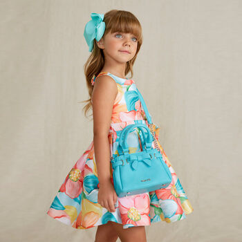 Girls Blue Bow Handbag