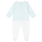 Baby Boys Blue & White Zig Zag Logo Babygrow Gift Set, 1, hi-res