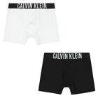 Boys White & Black Boxer Shorts ( 2-Pack ), 2, hi-res