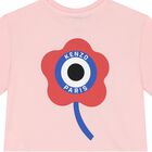 Girls Pink Flower Logo T-Shirt, 1, hi-res