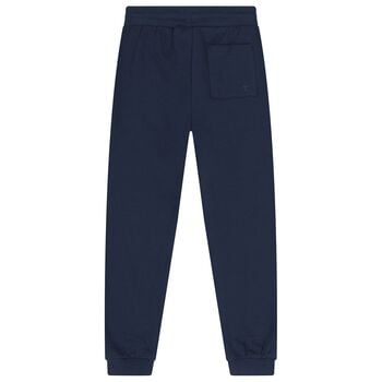 Boys Navy Blue Logo Joggers