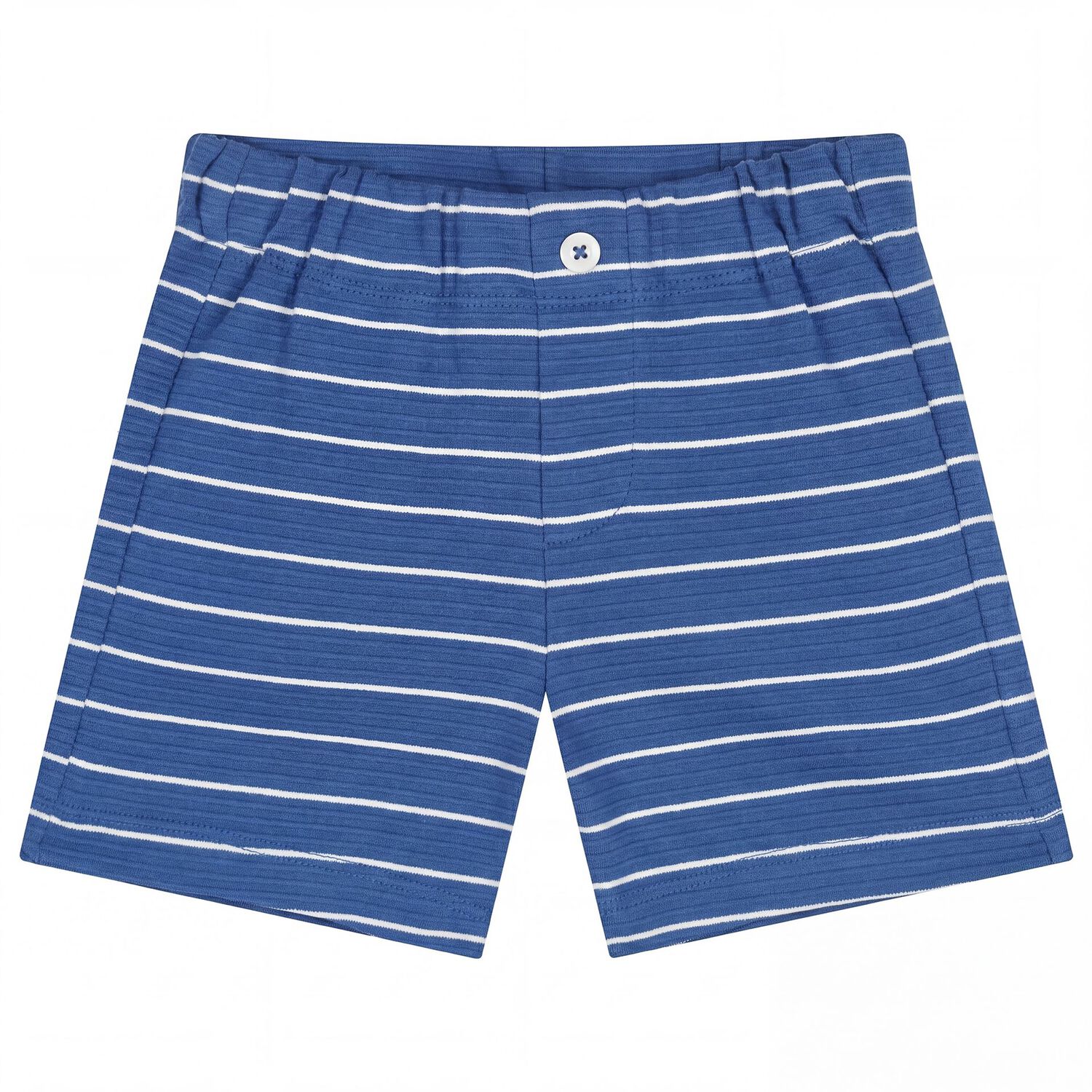 Younger Boys White & Blue Shorts Set, 1, hi-res